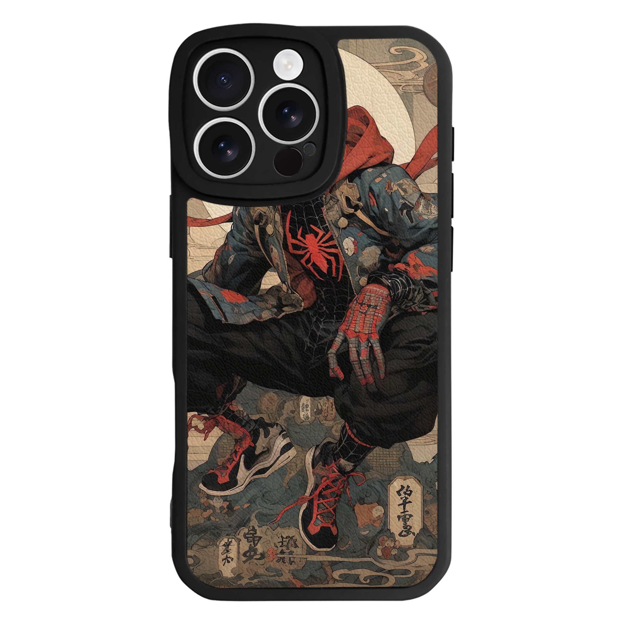 Spider Man スパイダーマン 【iPhone 16シリーズ対応】シリコンスマホケース（レザー調） 材質：シリコン